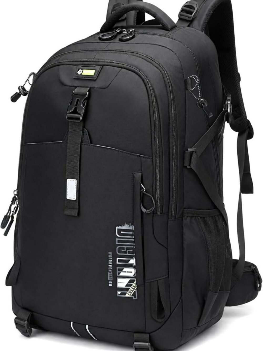 Waterproof 50L Hiking Backpack for Men & Women, Outdoor Daypack, Black Travel